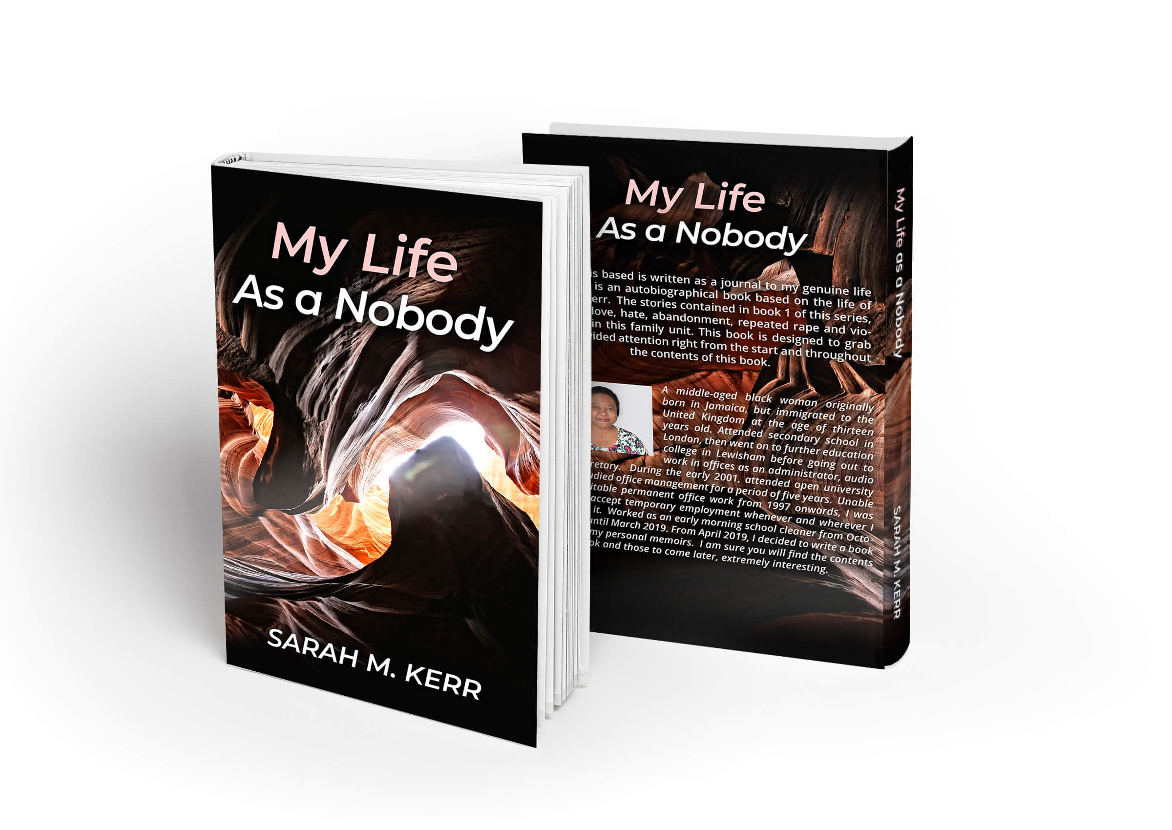 My Life As a Nobody - Book cover front and back.